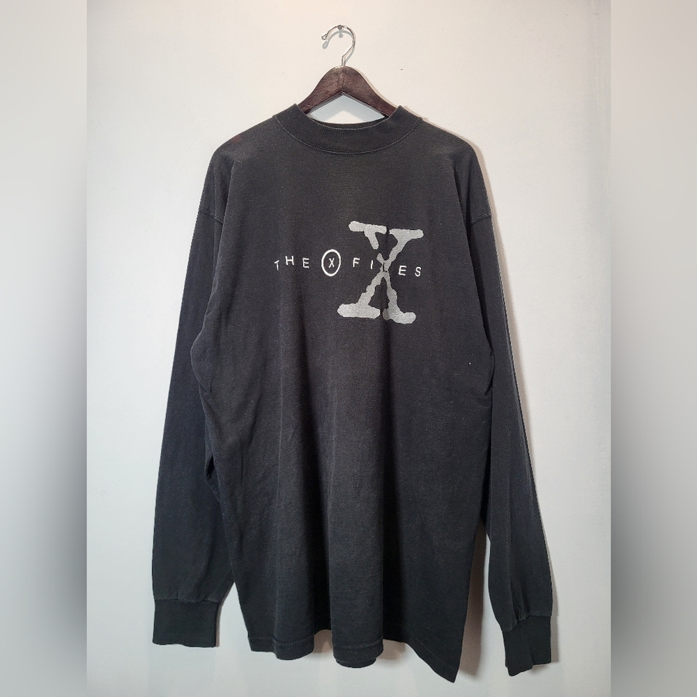 👕🌶 RARE Vintage X-Files Alien Glow In The Dark Longsleeve Shirt